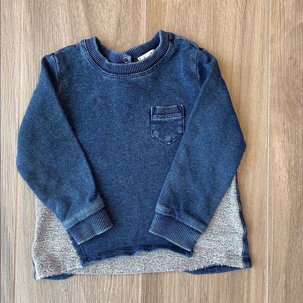Splendid Boy’s Denim-Look Knit long-sleeve 12-18 months EUC